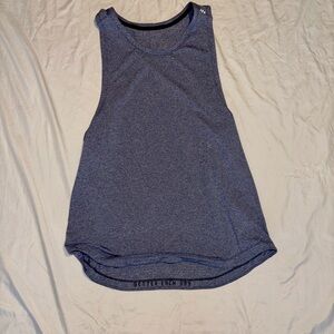 Heathered blue/white License to Train Lululemon tank